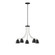 J-Series LED Chandelier in Black with Brushed Nickel (518|CHN4174196L10)