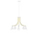 J-Series LED Chandelier in White with Brushed Brass (518|CHN4154491L10)