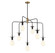 Godfrey Seven Light Chandelier in Matte Black with Warm Brass (159|V6L160057143)