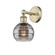 Edison One Light Wall Sconce in Antique Brass (405|6161WABG5566SM)