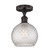 Edison One Light Semi-Flush Mount in Oil Rubbed Bronze (405|6161FOBG122C8CL)