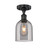Edison One Light Semi-Flush Mount in Matte Black (405|6161FBKG5586SM)