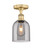 Edison One Light Semi-Flush Mount in Brushed Brass (405|6161FBBG5586SM)