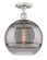 Edison One Light Semi-Flush Mount in Black Antique Brass (405|6161FBABG55612CL)