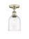 Edison One Light Semi-Flush Mount in Antique Brass (405|6161FABG5586CL)
