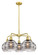 Downtown Urban Five Light Chandelier in Satin Gold (405|5165CRSGG5568SM)