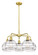 Downtown Urban Five Light Chandelier in Satin Gold (405|5165CRSGG5568CL)