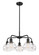 Downtown Urban Five Light Chandelier in Matte Black (405|5165CRBKG5566CL)