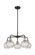 Ballston Five Light Chandelier in Black Antique Brass (405|5165CRBABG122C6CL)