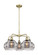 Downtown Urban Five Light Chandelier in Antique Brass (405|5165CRABG5568SM)