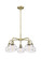 Ballston Five Light Chandelier in Antique Brass (405|5165CRABG5566CL)