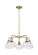 Downtown Urban Five Light Chandelier in Antique Brass (405|5165CRABG5566CL)