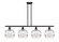 Ballston Four Light Island Pendant in Matte Black (405|5164IBKG55610CL)