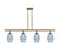 Ballston Four Light Island Pendant in Brushed Brass (405|5164IBBG5576BL)