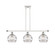 Ballston Three Light Island Pendant in White Polished Chrome (405|5163IWPCG5568CL)