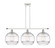 Ballston Three Light Island Pendant in White Polished Chrome (405|5163IWPCG55612CL)