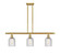 Ballston Three Light Island Pendant in Satin Gold (405|5163ISGG5595CL)