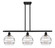 Ballston Three Light Island Pendant in Matte Black (405|5163IBKG5568CL)