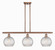 Ballston Three Light Island Pendant in Antique Copper (405|5163IACG122C8CL)