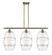 Ballston Three Light Island Pendant in Antique Brass (405|5163IABG55710CL)