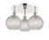 Downtown Urban Three Light Flush Mount in Polished Nickel (405|5163CPNG122C8CL)