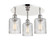 Downtown Urban Three Light Flush Mount in Polished Nickel (405|5163CPNG112C5CL)