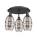 Ballston Three Light Flush Mount in Matte Black (405|5163CBKG5576SM)