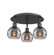 Downtown Urban Three Light Flush Mount in Matte Black (405|5163CBKG5566SM)