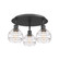 Ballston Three Light Semi-Flush Mount in Matte Black (405|5163CBKG5566CL)