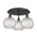 Ballston Three Light Semi-Flush Mount in Matte Black (405|5163CBKG122C8CL)