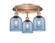 Ballston Three Light Semi-Flush Mount in Antique Copper (405|5163CACG5586BL)