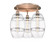 Downtown Urban Three Light Flush Mount in Antique Copper (405|5163CACG5578CL)