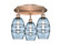 Downtown Urban Three Light Flush Mount in Antique Copper (405|5163CACG5576BL)