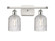 Ballston Two Light Bath Vanity in White Polished Chrome (405|5162WWPCG5595CL)