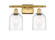 Ballston Two Light Bath Vanity in Satin Gold (405|5162WSGG5586CL)