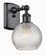 Ballston One Light Wall Sconce in Matte Black (405|5161WBKG122C6CL)