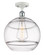 Ballston One Light Semi-Flush Mount in White Polished Chrome (405|5161CWPCG55612CL)