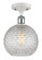 Ballston One Light Semi-Flush Mount in White Polished Chrome (405|5161CWPCG122C8CL)