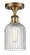 Ballston One Light Semi-Flush Mount in Brushed Brass (405|5161CBBG5595CL)