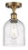 Ballston One Light Semi-Flush Mount in Brushed Brass (405|5161CBBG5586SDY)