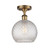 Ballston One Light Semi-Flush Mount in Brushed Brass (405|5161CBBG122C8CL)
