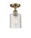 Ballston One Light Semi-Flush Mount in Brushed Brass (405|5161CBBG112C5CL)