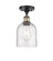 Ballston One Light Semi-Flush Mount in Black Antique Brass (405|5161CBABG5586SDY)