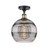 Ballston One Light Semi-Flush Mount in Black Antique Brass (405|5161CBABG55610SM)