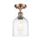 Ballston One Light Semi-Flush Mount in Antique Copper (405|5161CACG5586CL)