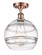 Ballston One Light Semi-Flush Mount in Antique Copper (405|5161CACG55610CL)