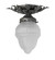 Fancy Floral One Light Flushmount in Pewter (57|267262)