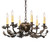 Oak Leaf & Acorn Six Light Chandelier in Antique Copper (57|265720)