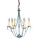 Chandelier Six Light Hanging Lantern in Verdi Gris (196|929VGLT6)
