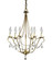 Chandelier Six Light Hanging Fixture in Antique Brass (196|929ABLT6CRY)
